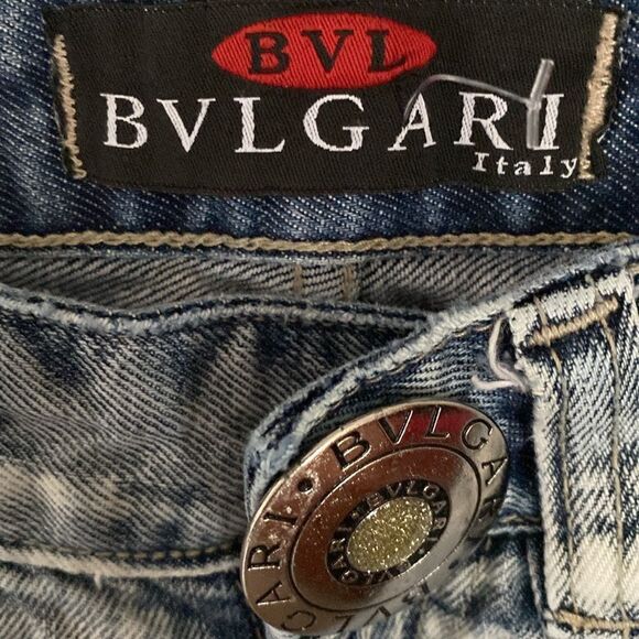 Bulgari Women's Blue Jeans size 26/32. Vintage. - Picture 2 of 4